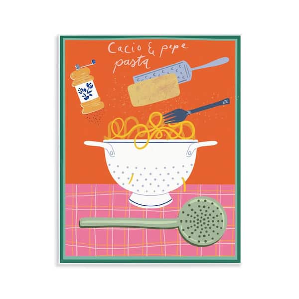 Stupell Industries Retro italian Pasta Meal by Jo Reid Unframed Food Graphic Art Print 14 in. x 11 in.