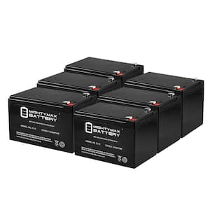 ML12-12 - 12V 12AH F2 SLA AGM DEEP-CYCLE RECHARGEABLE BATTERY - 6 Pack