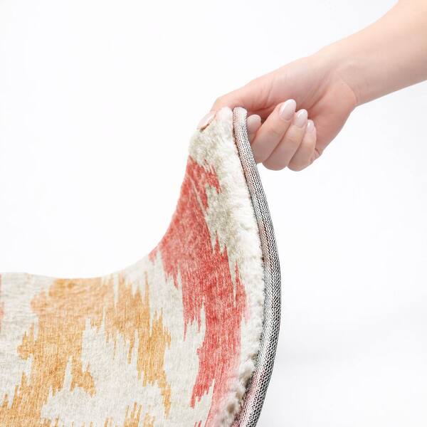 Dream Shag Premium Machine Washable Abstract ADS746 Coral 10 ft. x 14 ft. Area Rug