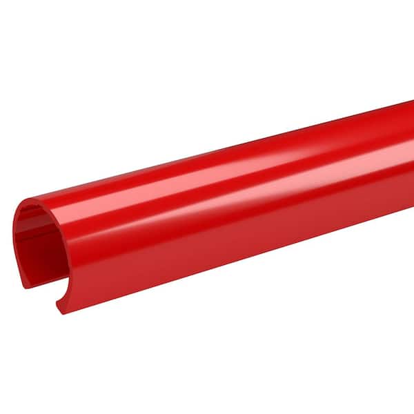 Formufit 1-1/4 in. x 40 in. Red Pipe Clamp Schedule 40 Rigid PVC Material Clip (2-Pack)