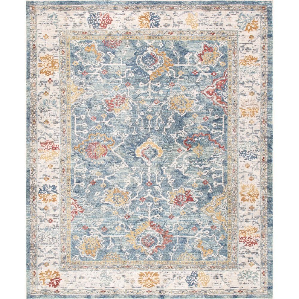 Pasargad Home Heritage Light Blue 12 ft. x 15 ft. Abstract