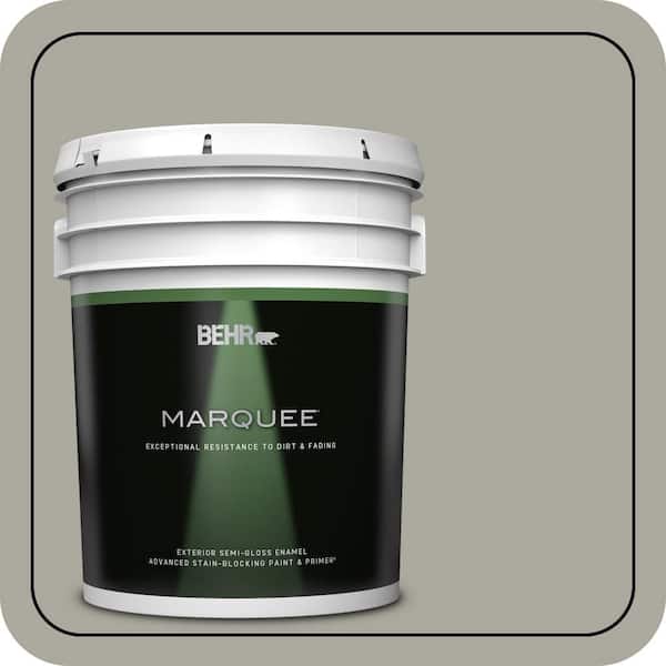 BEHR MARQUEE 5 gal. #ECC-48-1 Winter Rye Semi-Gloss Enamel Exterior Paint & Primer