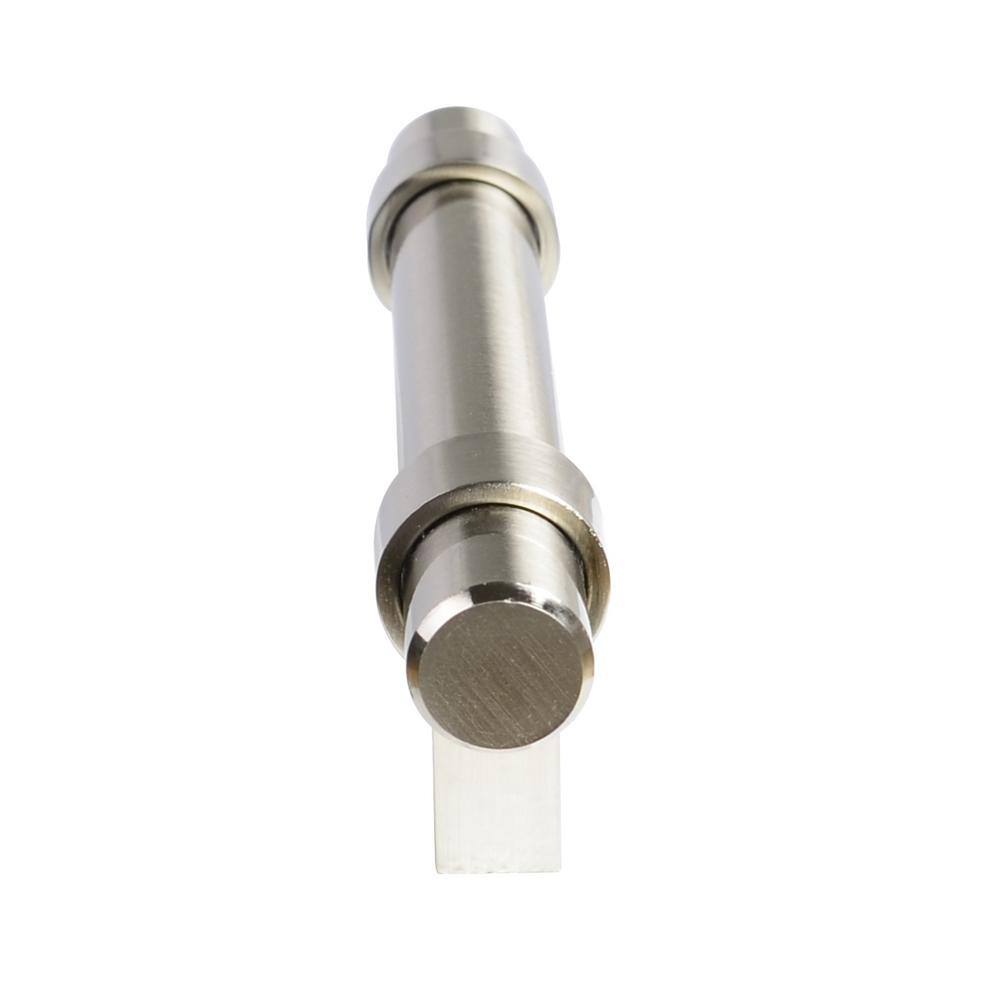 Satin Nickel Modern Bar Cabinet Pulls with Mounting Hardware, 10-Pack