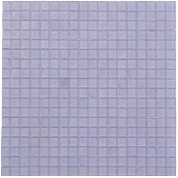 Skosh Glossy Floral Purple Red 11.6 in. x 11.6 in. Glass Mosaic Wall and Floor Tile (18.69 sq. ft./case) (20-pack)
