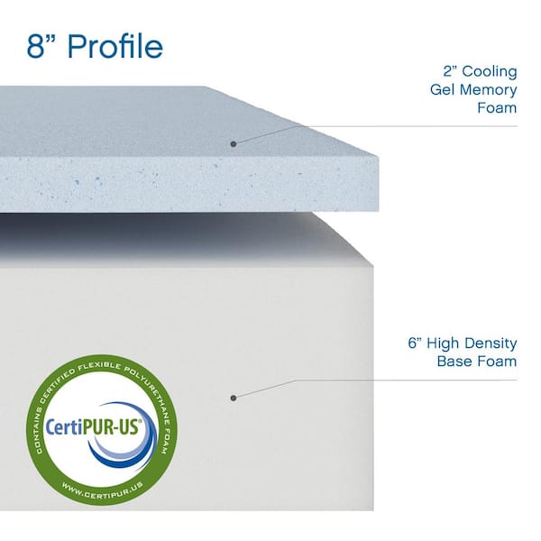 Cool Gel Queen-Size 8 in. Gel Memory Foam Mattress