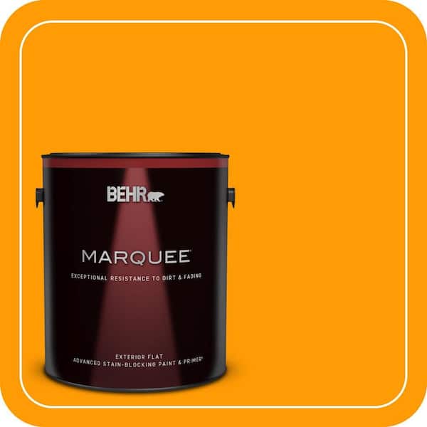 BEHR MARQUEE 1 gal. #S-G-320 Atomic Tangerine Flat Exterior Paint & Primer