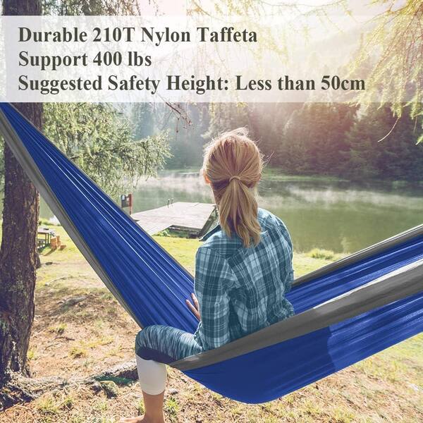 ITOPFOX Camping 8.8 ft. Portable Hammock Bed Hammock in Navy Blue