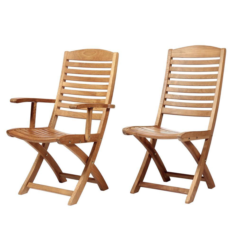Manhattan Honey Teak Folding Outdoor Dining Chair