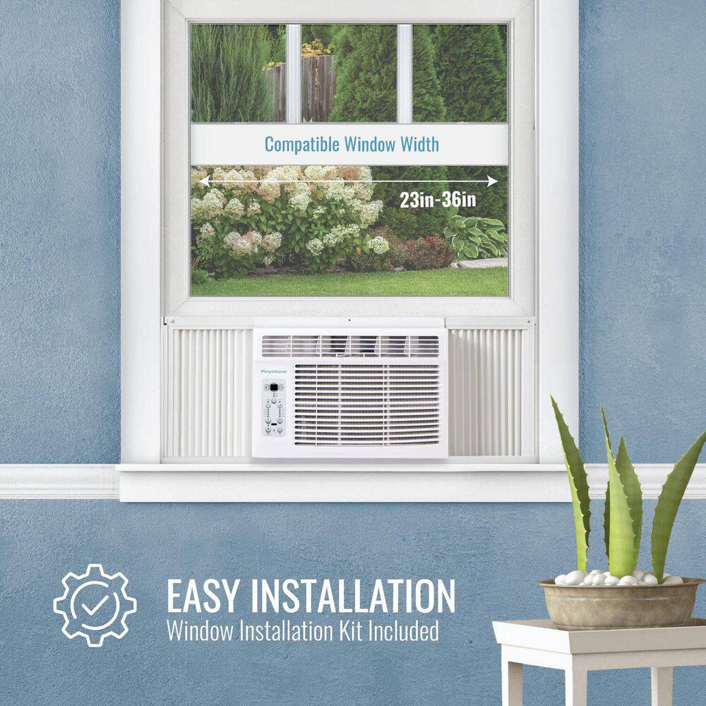 Efficient 5,000 BTU White Window Air Conditioner with Remote Control