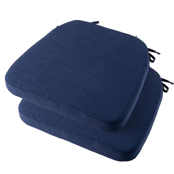 16 in. x 16 in. Navy Blue D-Shape Outdoor Waterproof Chair