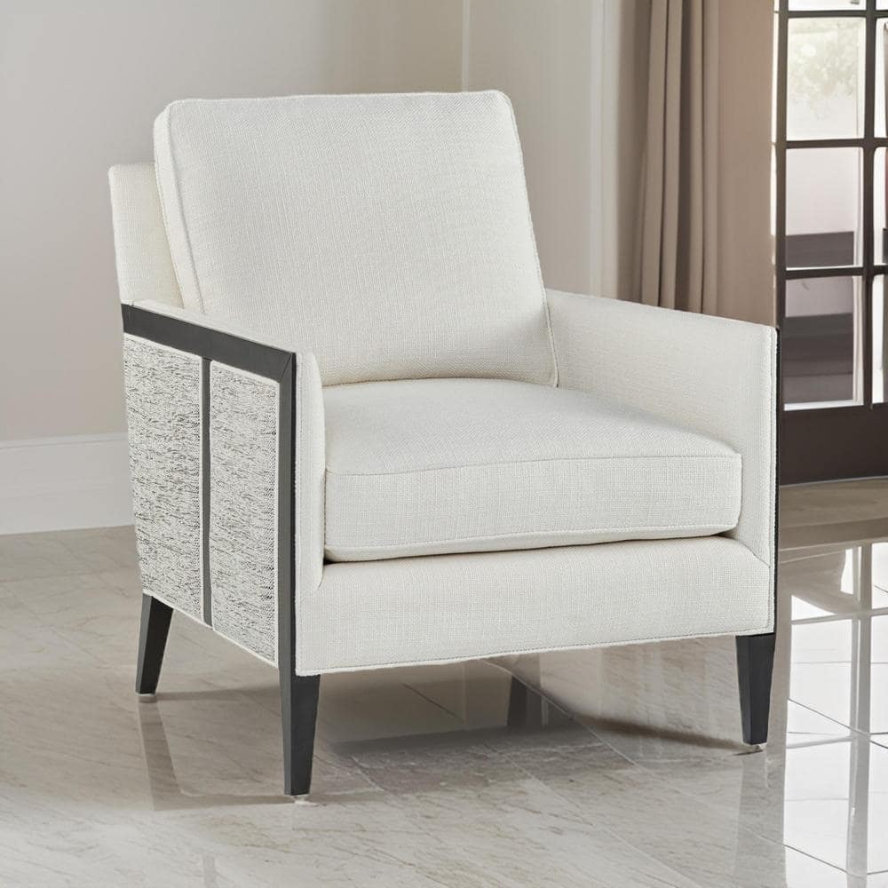 Benjara Adi Multicolour Fabric Side Chair with Black Solid