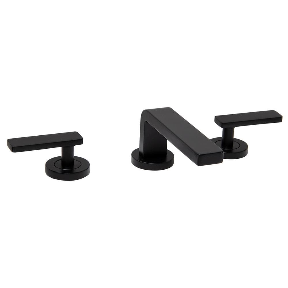 Vector Modern Matte Black Widespread Bathroom Faucet with Drain