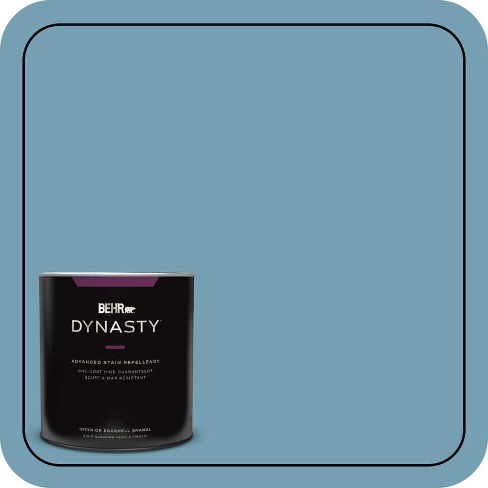 1 qt. #S480-4 Saga Blue One-Coat Hide Eggshell Enamel Interior Stain-Blocking Paint and Primer price history on PriceWatchPro
