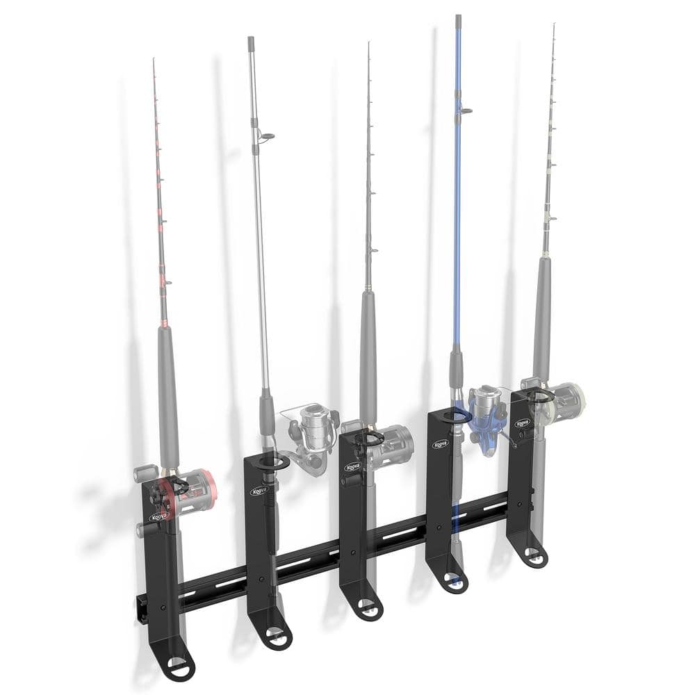 Stainless Steel Wall Mounted Side Mounted 5 Tube Fishing Rod Rack