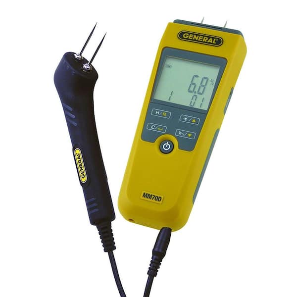 General Tools Pin-Type LCD Moisture Meter with Remote Pin-Type Probe