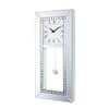 Acme Furniture Lotus Mirrored and Faux Crystal Diamonds Wall Clock