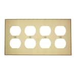 Ivory 4-Gang Duplex Outlet Wall Plate (1-Pack)