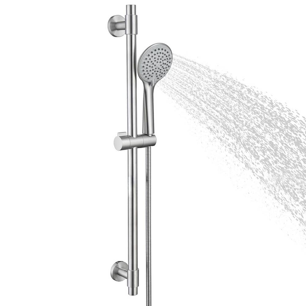 Adjustable Shower Slide Bar with 5-Function Handheld Shower Head, Stainless Steel Grab Slide Bar Combo, Brushed Nickel price history on PriceWatchPro