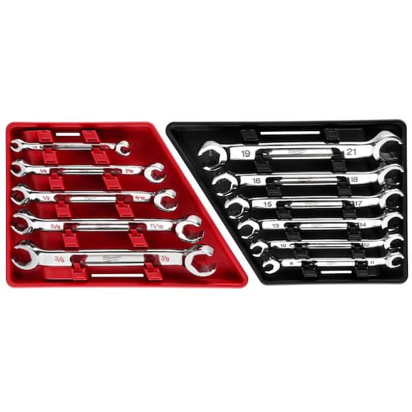 Double End SAE and Metric Flare Nut Wrench Set (11-Piece)