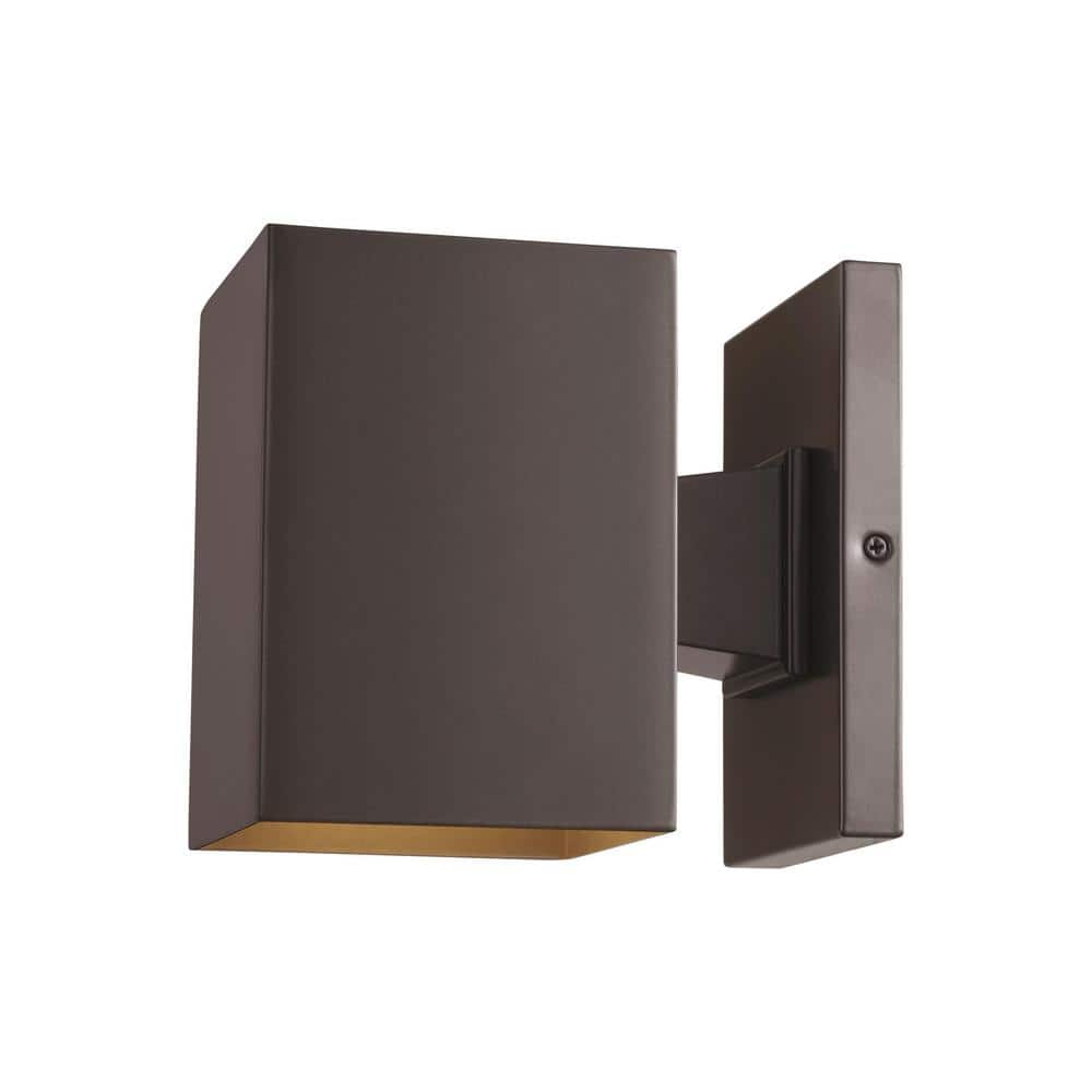 Bronze Rectangular Modern Outdoor Wall Sconce