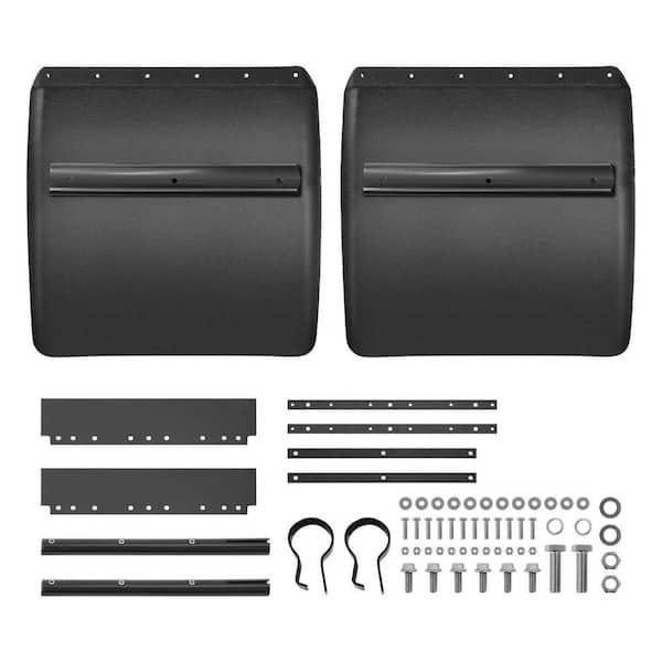 Quarter Fenders for Semi Trucks, 24" x 24" with Tube Bracket and Mounting Hardware, 1 Pair Right & Left Quarter Set