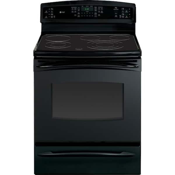 GE 5.3 cu. ft. Electric Range with Self-Cleaning Convection Oven in Black