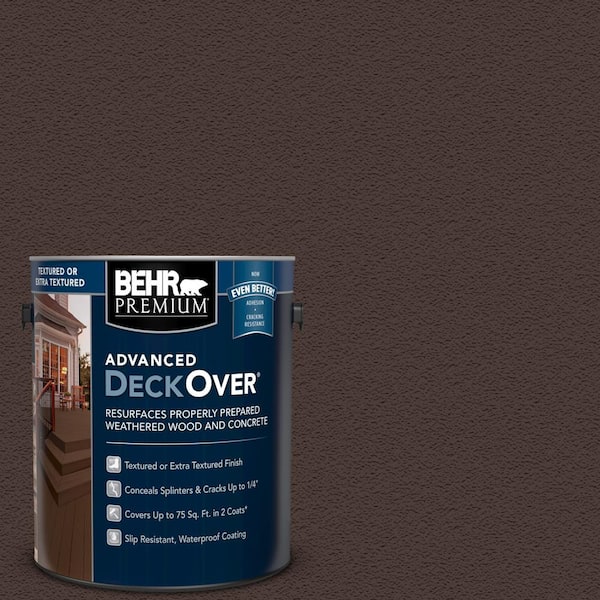 BEHR Premium Advanced DeckOver 1 gal. #PFC-25 Dark Walnut Textured Solid Color Exterior Wood and Concrete Coating