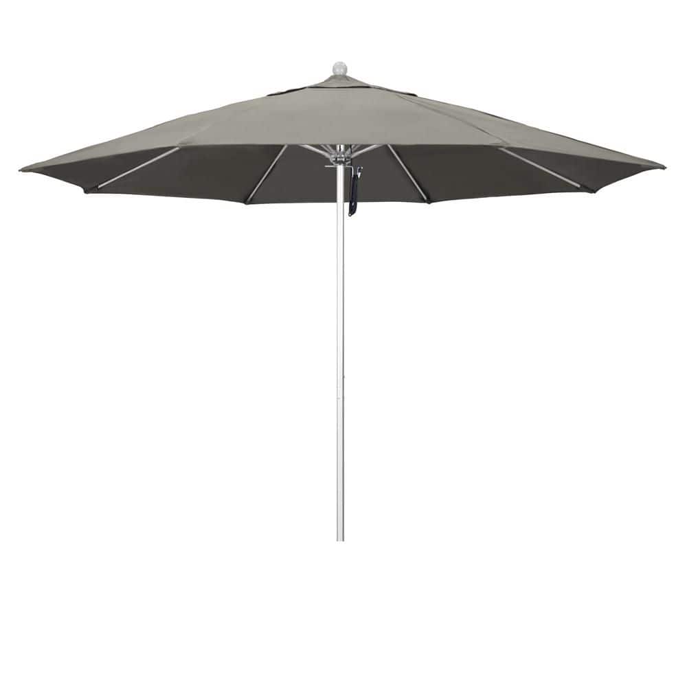 11 ft. Silver Anodized Aluminum Market Patio Umbrella with Fiberglass Ribs Pulley Lift in Taupe Pacifica price history on PriceWatchPro