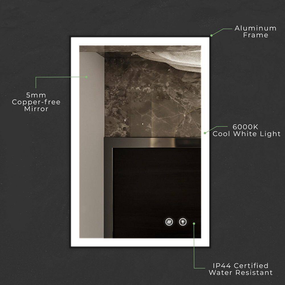 Gold Framed Full Length LED Rectangular Mirror