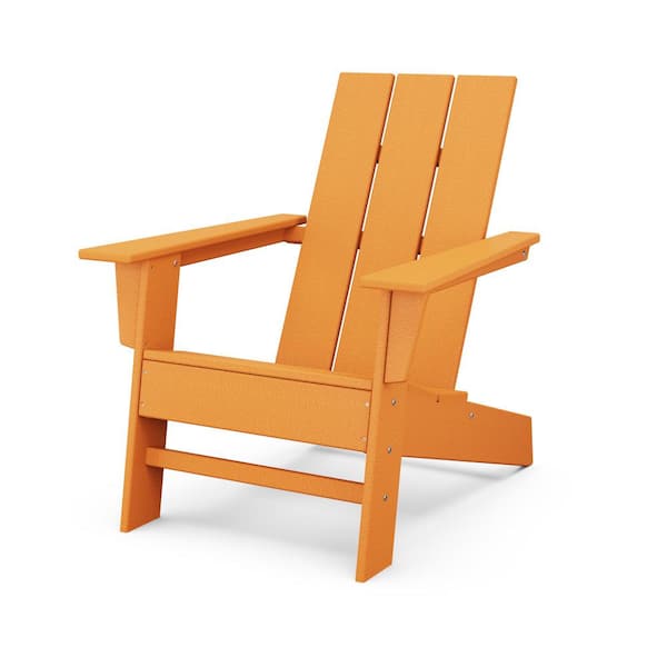 POLYWOOD Grant Park Tangerine HDPE Plastic Modern Adirondack Outdoor   Polywood Plastic Adirondack Chairs Ad220ta 64 600 