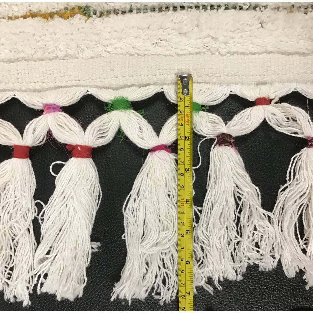 Boho Chindi Multicolor Woven Wall Hanging with Fringe