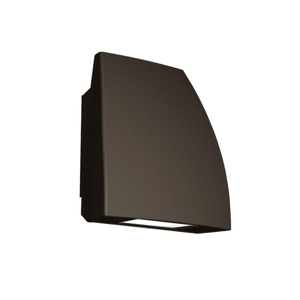 Bronze LED Outdoor Wall Light with White Glass Diffuser