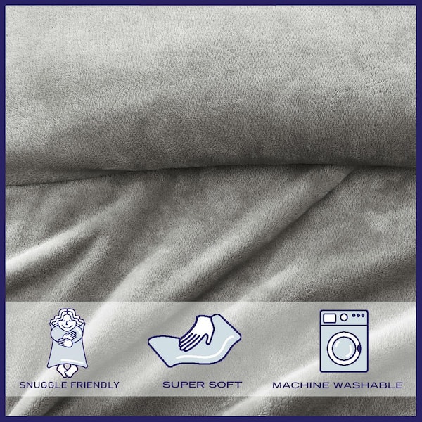 TB Solid Light Blue 1-Piece Ultra Soft Plush Fleece Full/Queen Blanket
