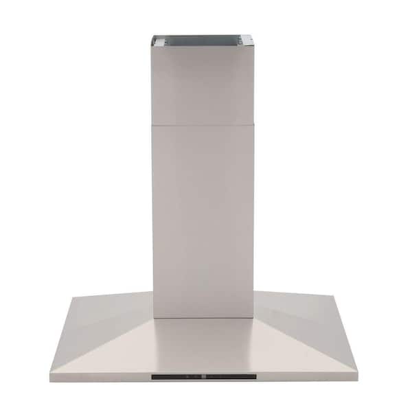 Yosemite Home Decor Contemporary Series 36 in. Island Range Hood in Stainless Steel