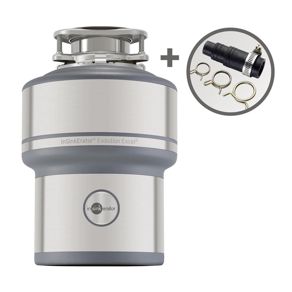 InSinkErator Evolution Excel Lift & Latch Quiet Series 1 HP Continuous Feed Garbage Disposal with Dishwasher Connector