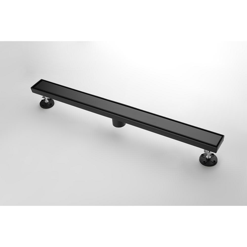 32-Inch Matte Black Stainless Steel Linear Shower Drain
