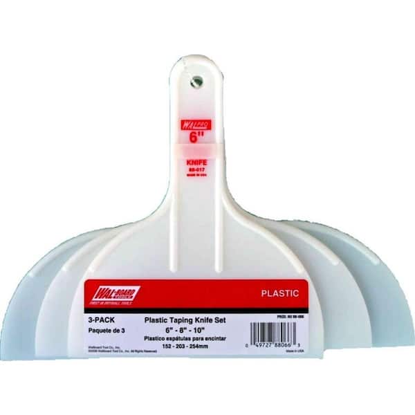 WalBoard Tools 6 in., 8 in. and 10 in. Plastic Taping Knife Set 088