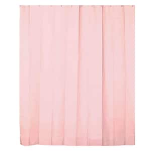 Solid Eva 71 in. x 78 in. Light Pink Bath Shower Curtain