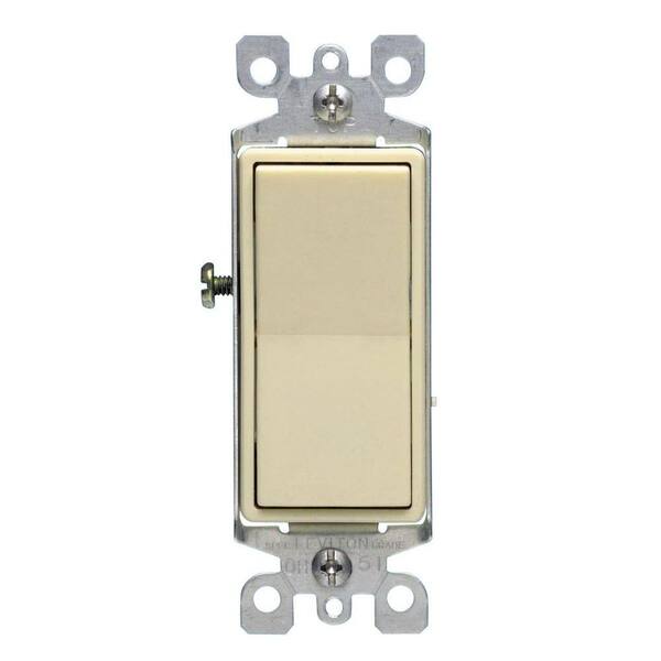 Leviton Decora 15 Amp Single Pole AC Quiet Switch (10-Pack) - Ivory-DISCONTINUED