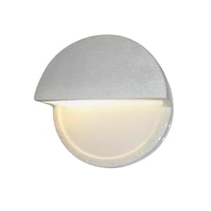 Ambiance Dome 12-Watt White Crackle Integrated LED Ceramic Wall Sconce