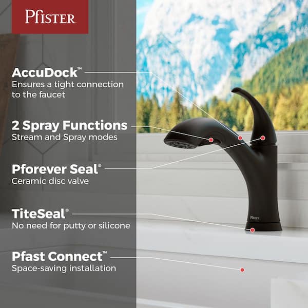 Wray 1-Handle Pull-Out Kitchen Faucet  Matte Black