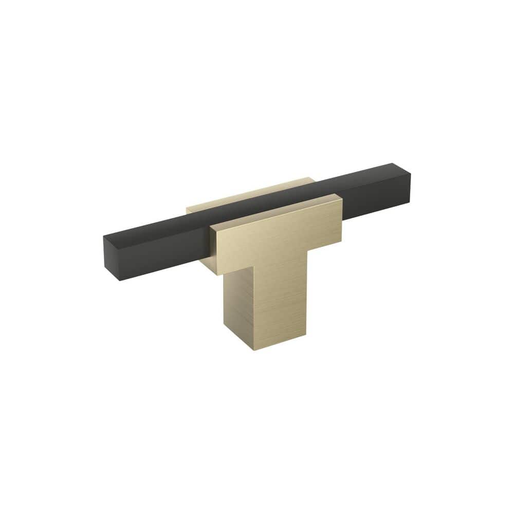 Urbanite 2-3/4 in. (70 mm) Length Golden Champagne/Matte Black Bar Cabinet Knob price history on PriceWatchPro