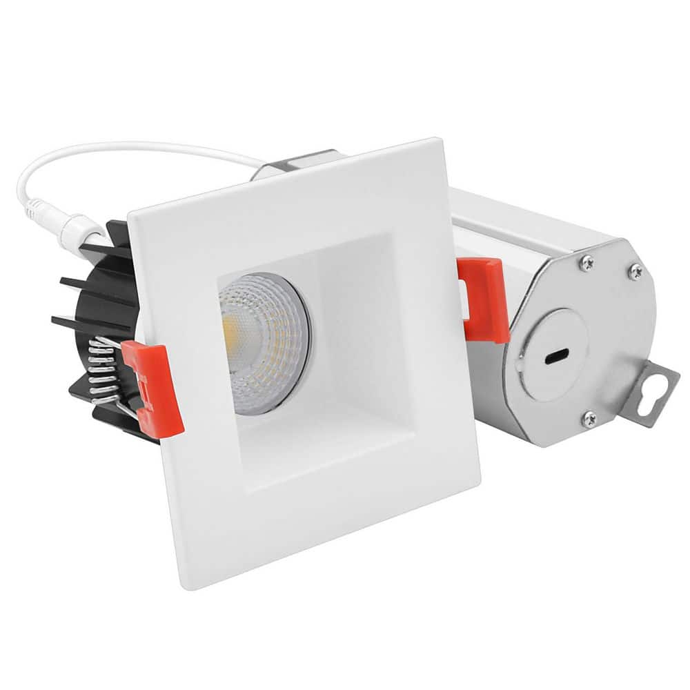 2 in. Integrated LED Square Recessed Spotlight + Interchangeable White Trim, 8W 600LM, 5CCT, 60°, Dimmable Twist N’ Lock price history on PriceWatchPro