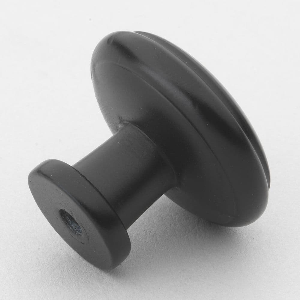 Matte Black Round Zinc Alloy Cabinet Knob Set