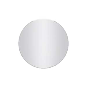 Cairo Round 30 in. H x 30 in. W Frameless Wall-Mounted Mirror in Frameless beveled