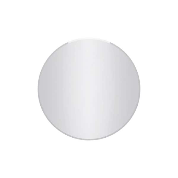 A&E Cairo Round 30 in. H x 30 in. W Frameless Wall-Mounted Mirror in Frameless beveled