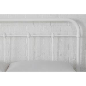 Dorley Farmhouse White Metal Twin Standard Bed (42.91 in. W x 53.5 in. H)