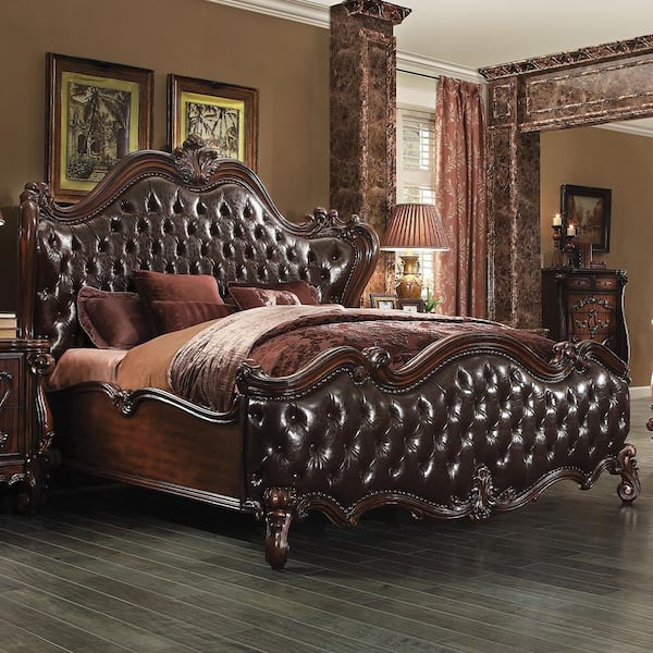 Acme Furniture Versailles Brown Wood Frame California King Platform Bed