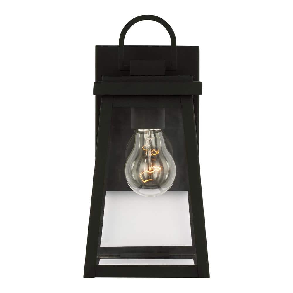 Founders Small 1-Light Black Exterior Outdoor Wall Sconce with Clear and White Glass Panels Included, No Bulb Included price history on PriceWatchPro