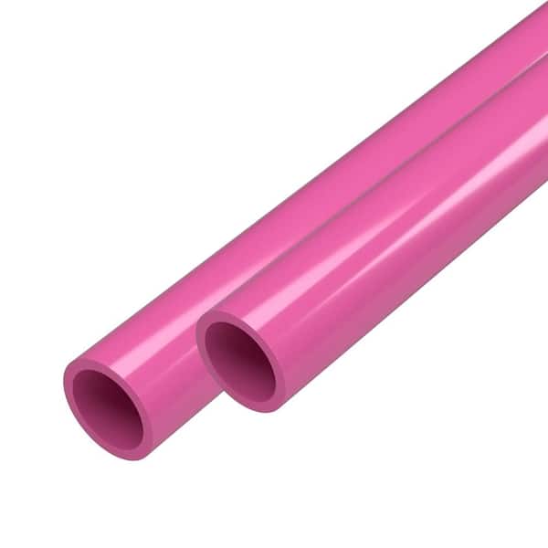 Formufit 3/4 in. x 5 ft. Furniture Grade Schedule 40 PVC Pipe in Pink, Pressure (2-Pack)